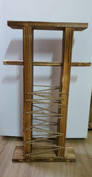 Suport din lemn natural pentru hartie igienica, 64 x 33 x 10 cm