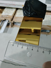 Profil inox U gold lucios , 244 x 5 cm
