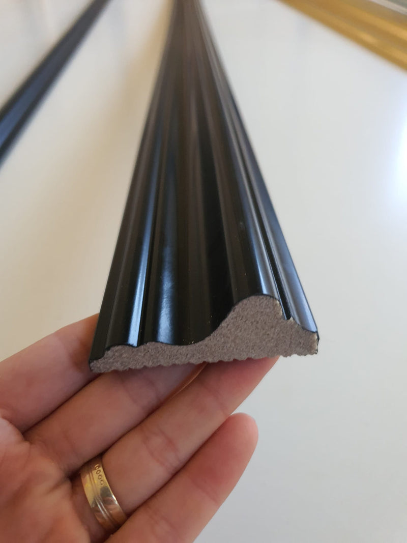 Brau decorativ din Polimer Dur,NEGRU, 240 x 6 x 2 cm , B83-1