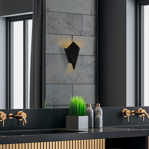Aplica de perete, neagra, 24 x 13 cm- q-home.ro