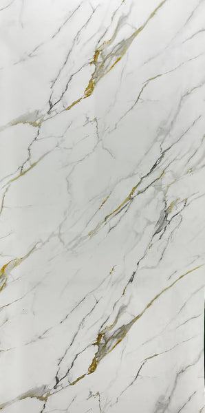 Panou decorativ, imitatie marmura CARRARA GOLD, 122 x 270 cm