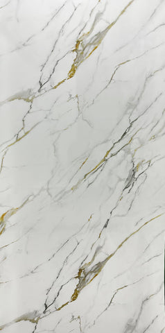 PANOU DECORATIV PVC imitatie marmura CARRARA GOLD, 122 x 270 cm- Ridicare personala din depozit