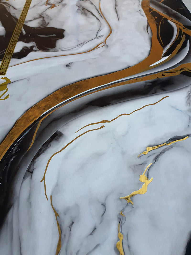 PANOURI DECORATIVE MARMURA PVC ,NERO WMP-036 , 122 x 244 cm