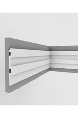 Riflaj decorativ duropolimer, ALB, D 402-301 B , 265 x 11,7 x 2 cm- Livrare rapida!