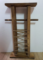 Suport din lemn natural pentru hartie igienica, 64 x 33 x 10 cm