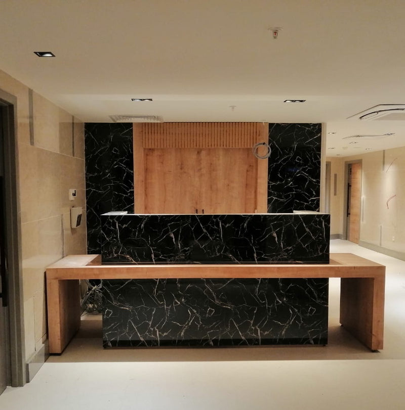 PANOU DECORATIV PVC imitatie marmura , BLACK, 122 x 244 cm- Cu ridicare personala din depozit!!!