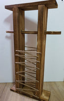 Suport din lemn natural pentru hartie igienica, 64 x 33 x 10 cm