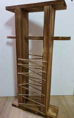 Suport din lemn natural pentru hartie igienica, 64 x 33 x 10 cm