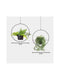 Suport ghiveci Hebron, 30 x 30 x 30 cm, metal, Negru- q-home.ro
