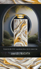 PANOURI DECORATIVE MARMURA PVC , AVENA WMP-041 , 122 x 244 cm