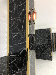 PANOU DECORATIV PVC imitatie marmura , BLACK, 122 x 244 cm- Cu ridicare personala din depozit!!!
