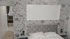 Riflaj decorativ din polistiren, alb / negru, LBX 012, 270 x 60 x 1,5 cm- q-home.ro