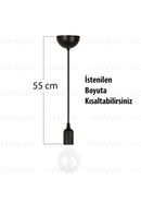 Set 10 buc de candelabru cablu, culoare neagră , E 27- q-home.ro