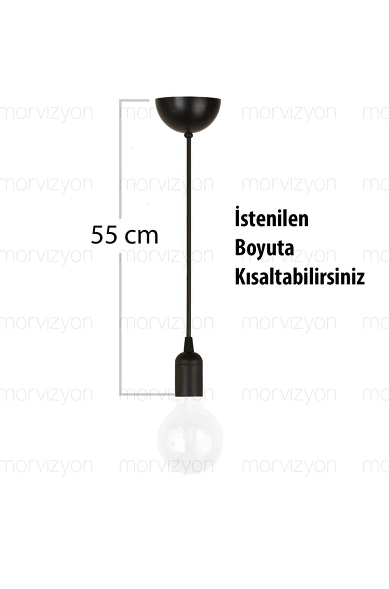 Set 10 buc de candelabru cablu, culoare neagră , E 27- q-home.ro