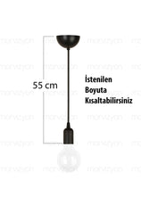 Set 10 buc de candelabru cablu, culoare neagră , E 27- q-home.ro
