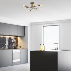 Lustra Sheen, 64 x 64 x 30 cm, metal, Auriu- q-home.ro