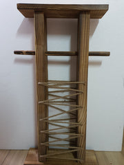 Suport din lemn natural pentru hartie igienica, 64 x 33 x 10 cm