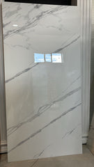 PANOU DECORATIV PVC imitatie marmura CALACATTA WHITE, 122 x 270 cm