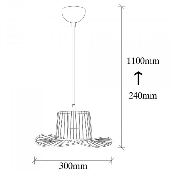 Pendul Palarie FELINA NOIR din metal- q-home.ro