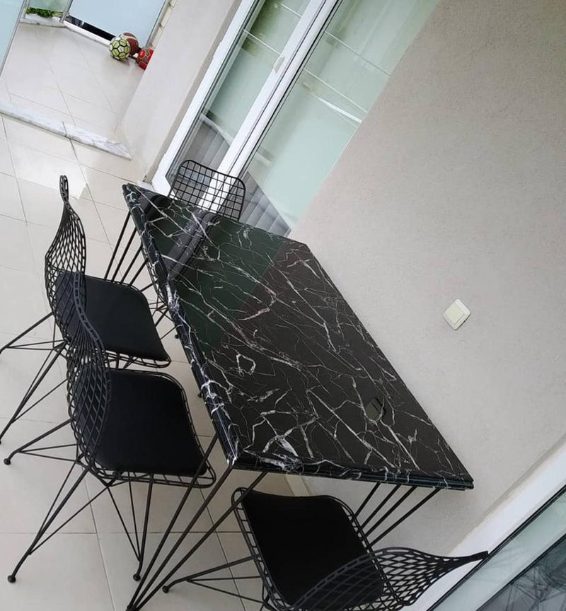 PANOU DECORATIV PVC imitatie marmura , BLACK, 122 x 244 cm- Cu ridicare personala din depozit!!!