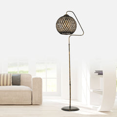Lampa de Podea cu Abajur din Iuta- q-home.ro