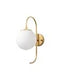 Aplica de perete Fulgor, E14, 36 x 15 x 27 cm, metal/sticla, Auriu- q-home.ro