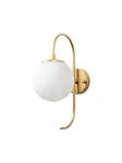 Aplica de perete Fulgor, E14, 36 x 15 x 27 cm, metal/sticla, Auriu- q-home.ro