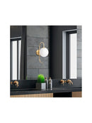 Aplica de perete Fulgor, E14, 36 x 15 x 27 cm, metal/sticla, Auriu- q-home.ro