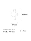 Aplica de perete Fulgor, E14, 36 x 15 x 27 cm, metal/sticla, Auriu- q-home.ro