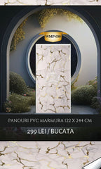 PANOURI DECORATIVE MARMURA PVC ,HENA WMP-038 , 122 x 244 cm