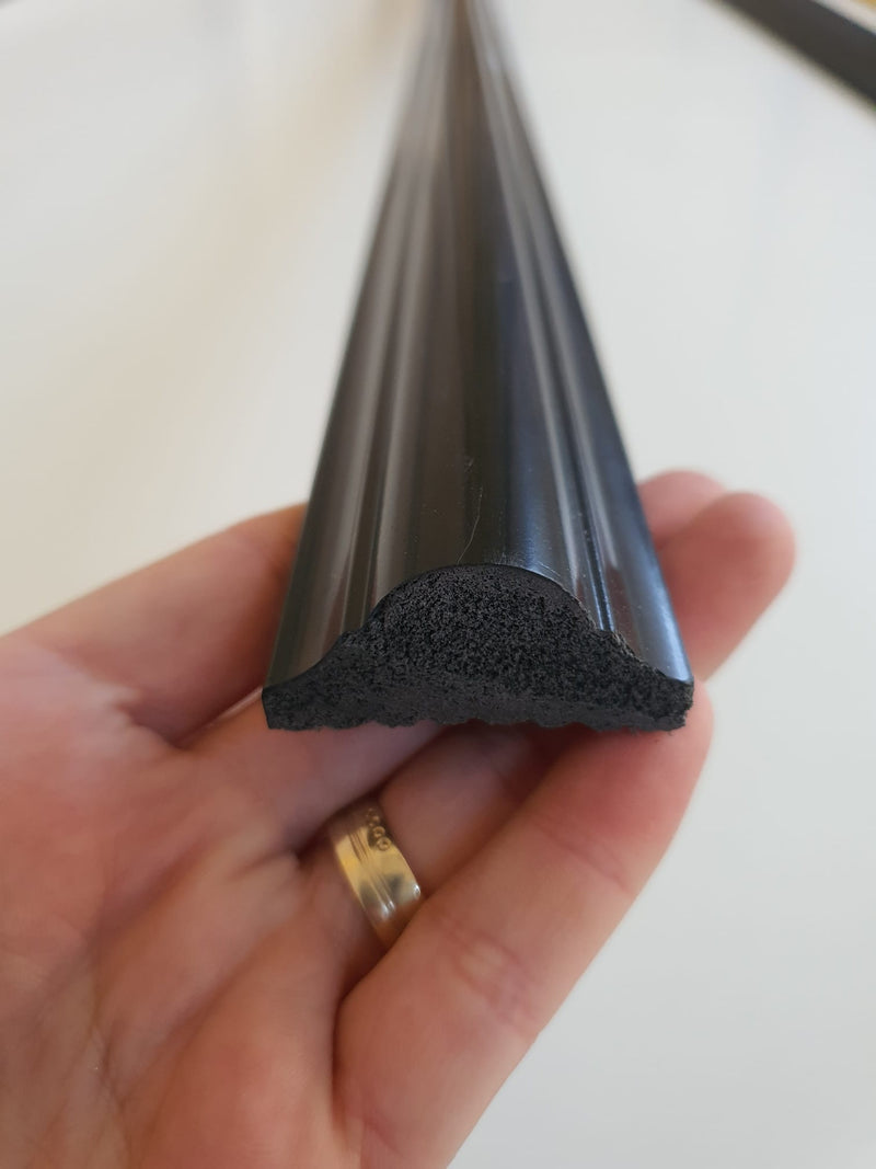 Brau decorativ din Polimer Dur,NEGRU, 240 x 4 x 2 cm , B81-6