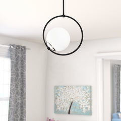 Lustra Dolunay ,E27, Max. 40W, Culoare Negru / Alb- q-home.ro