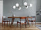 Lustra cu 6 globuri de sticla, Damar,  Negru-Alb, 100 x 58 x 48 cm- q-home.ro