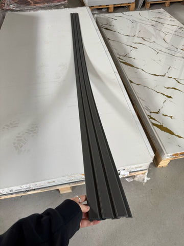 Riflaf decorativ din duropolimer, gri , 290 x 11,5 x 1,2 cm , D404-302