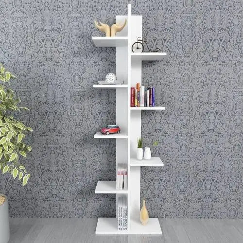 Biblioteca  Karo alba , 135x45 cm- Livrare rapida!
