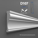 Brau decorativ din Polimer Dur70 mm Alb, D 107