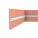 Brau decorativ din duropolimer, D 109, ALB, 240 x 2 x 0,8 cm- Livrare rapida!