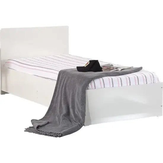 Cadru Pat pentru O Persoană din PAL Alb ,90 x 190 cm- Livrare rapida!