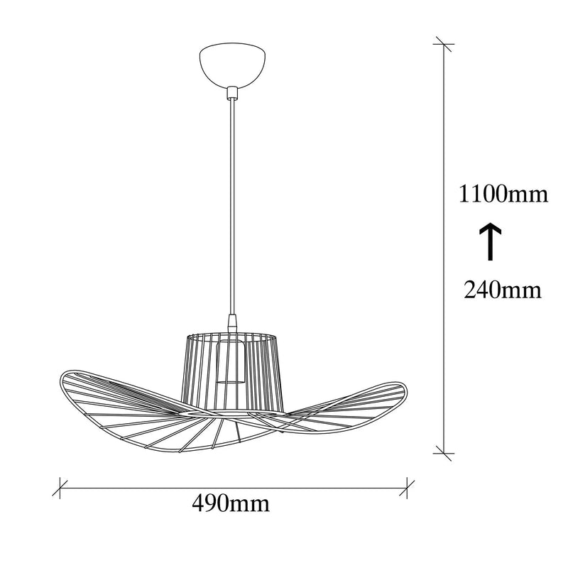 Candelabru Palarie, Negru, E 27, 60 W- Livrare rapida!