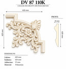Colțar decorativ din poliuretan DV 87 110K – 42 × 42 × 3,5 cm- q-home.ro