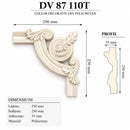 Colțar decorativ din poliuretan DV 87 110T – 25 × 25 × 3,5 cm- q-home.ro