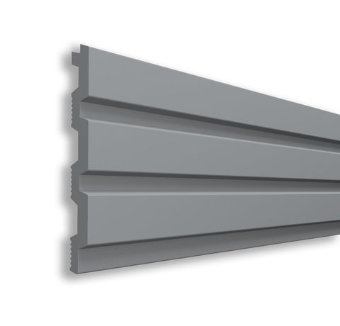 Riflaf decorativ din duropolimer, gri , 290 x 11,5 x 1,2 cm , D404-302