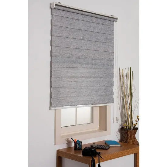 Draperie pe Rolă din Bambus Strălucitoare Gri 50 x 200 cm- Esuply.ro