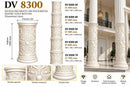 Înveliș decorativ din poliuretan DV 8300 – pentru stâlpi rotunzi