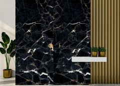 PANOURI DECORATIVE MARMURA PVC  PORTORO BLACK, 122 x 244 cm- Cu ridicare personala din depozit!!!