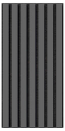 Panouri acustice  decorative - lamele polimer dur, LAN 107, 280 x 35 x 1,8 cm