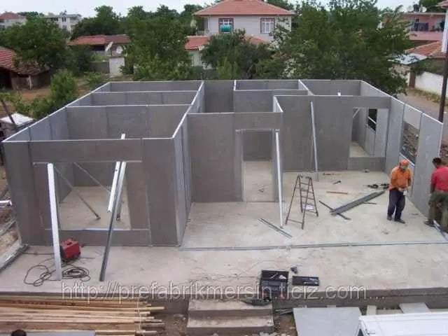 Perete prefabricat din fibrociment gata izolat- Livrare: 2-4 saptamani