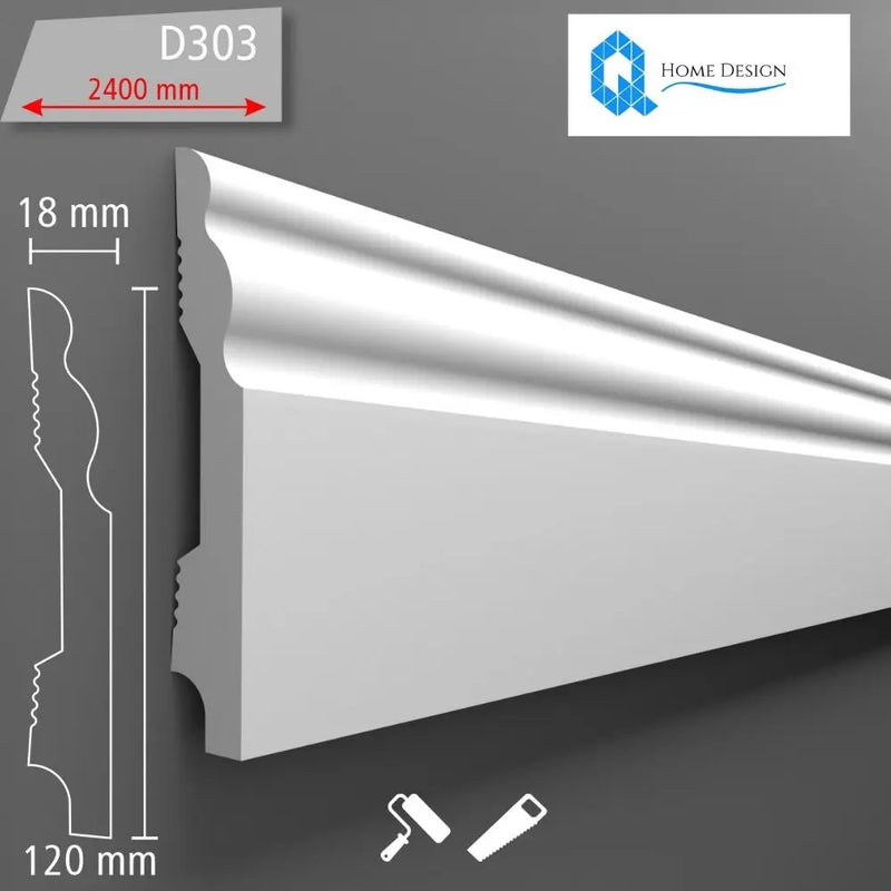 Plinta decorativa din duropolimer, 240 x 12 x 1,8 cm D303- Livrare rapida!