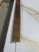 Profil inox T, pentru imbinari 2 CM lungime 270 ml, gold oglinda