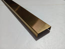Profil inox U , 23 MM,  lungime 244 cm, GOLD satin- q-home.ro